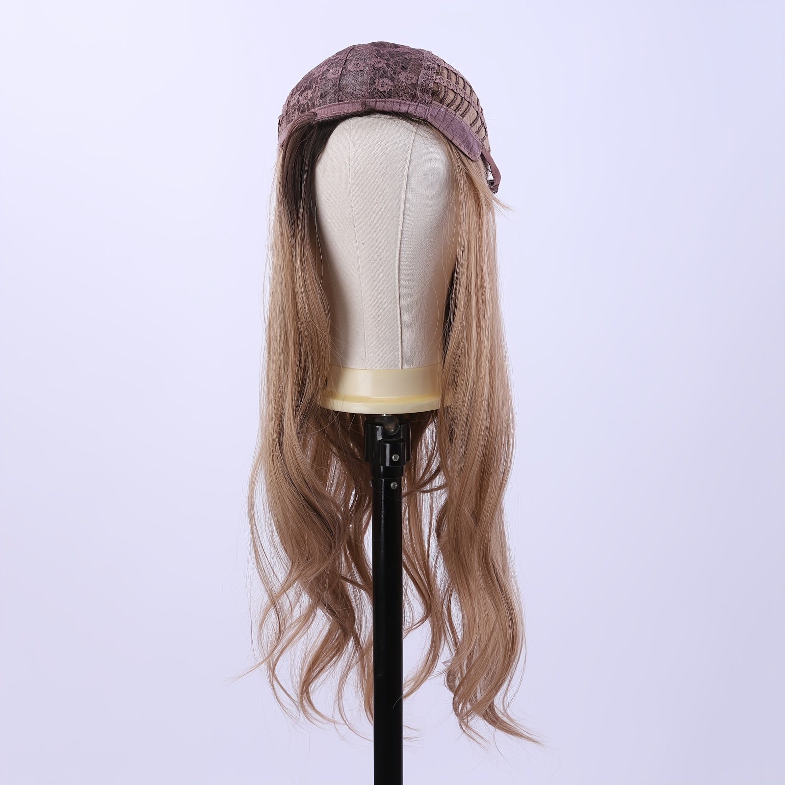 Light Golden Gradient Medium-Length Straight Wig | Layered, Smooth, Natural Parting - The Perfect Everyday Outing Accessory for a Subtle European-American Vibe