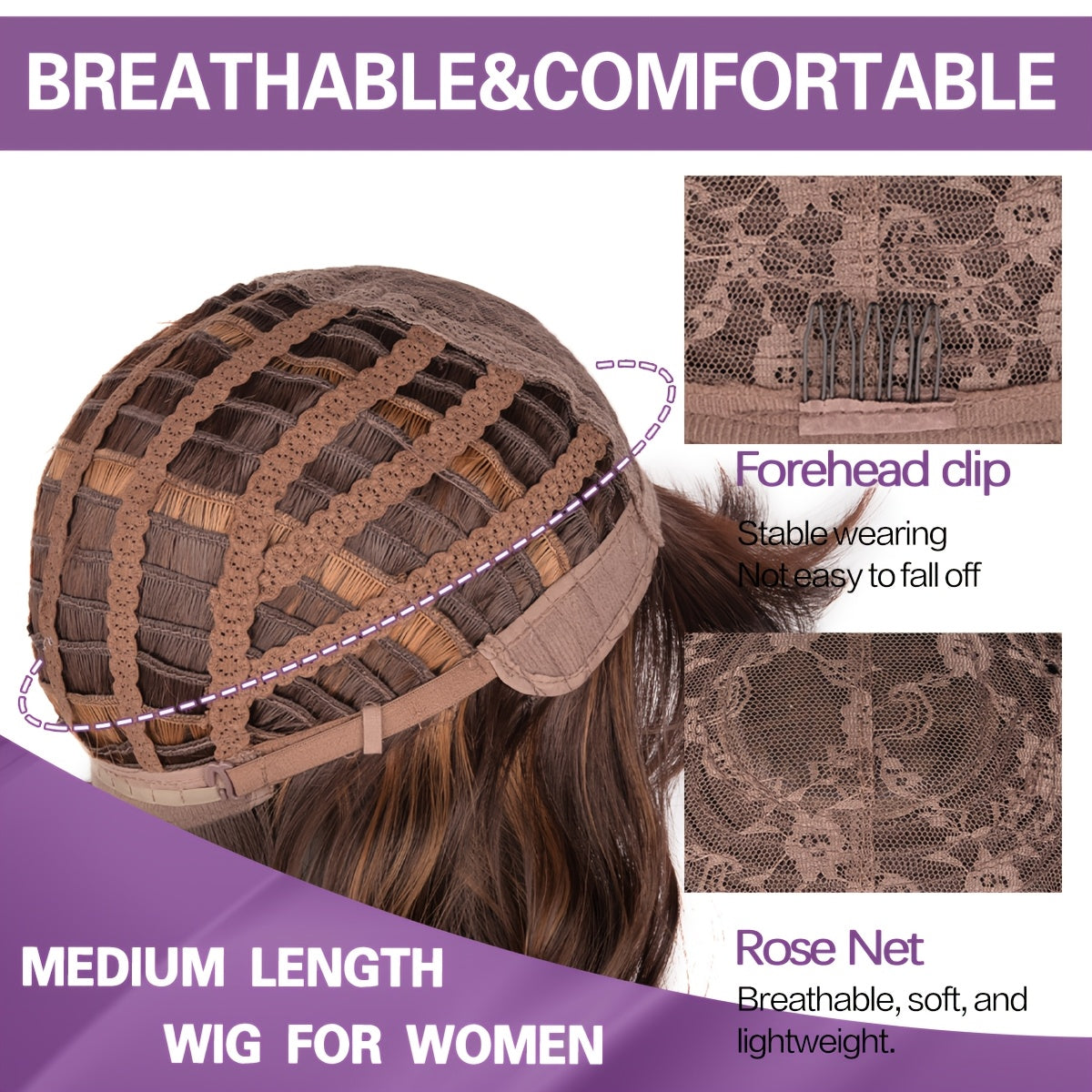 Mixed Golden Black Brown Synthetic Water Wave Bob Wig with Bangs Short Curly Wigs for Women Heat Resistant Cosplay Party 14 Inches