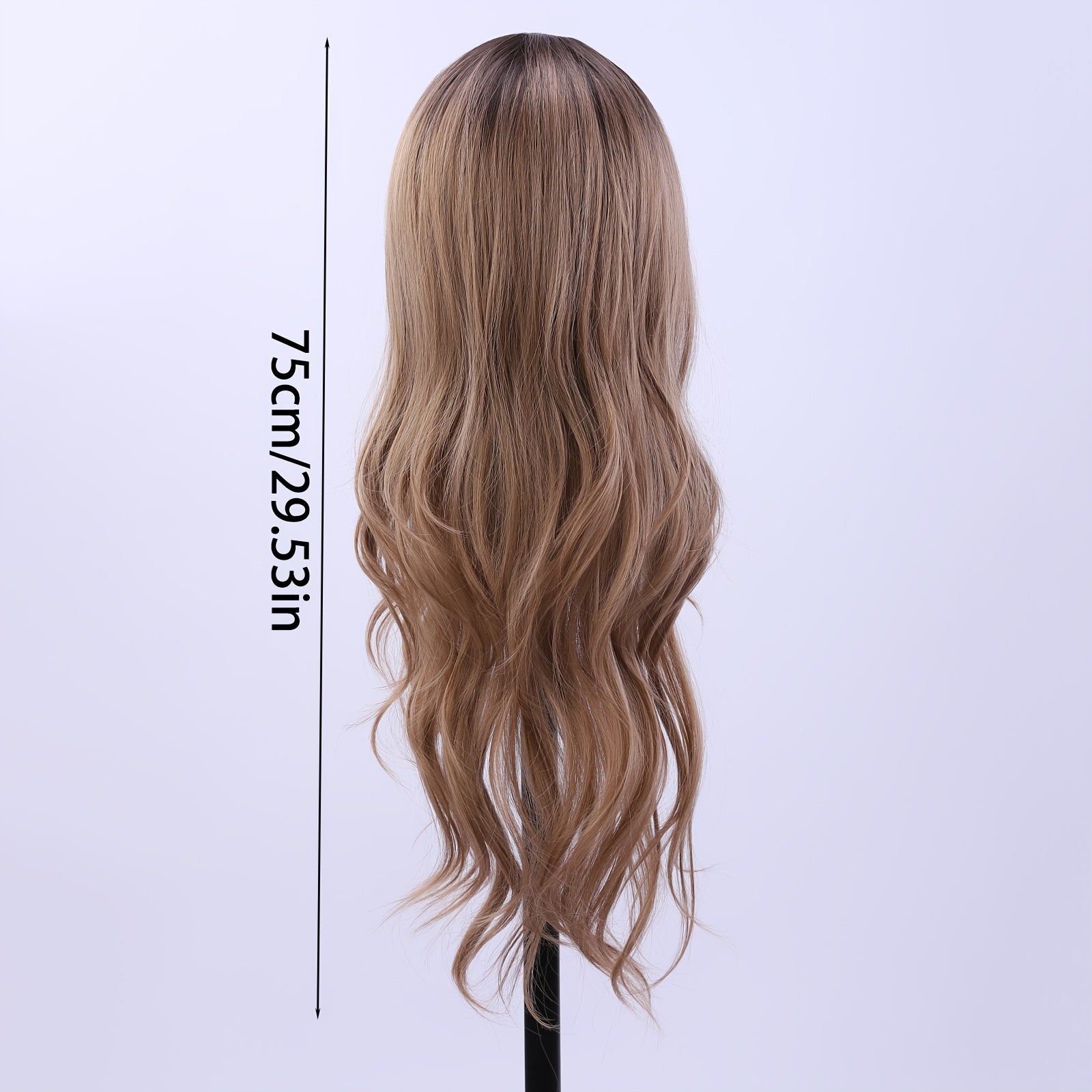 Light Golden Gradient Medium-Length Straight Wig | Layered, Smooth, Natural Parting - The Perfect Everyday Outing Accessory for a Subtle European-American Vibe